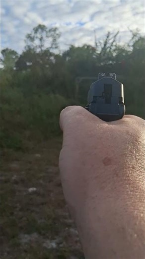 Target practice with the Pup & 9mm. Not every shell hits, but they're all bangers. #9mmpistol