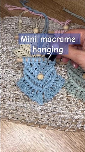 DIY macrame mini wall hanging | mini macrame tutorial for total beginners #macrametutorial#macrame