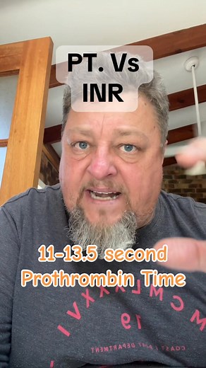 INR (International Normalized Ratio) and PT (Prothrombin Time) are closely related, but they differ in how they’re used and standardized: 1. Prothrombin Time (PT): PT measures the time (in seconds) it takes for blood to clot. Usually 11-13.5 sec. It’s specifically testing the extrinsic pathway of the coagulation system, which involves certain clotting factors (e.g., Factors I, II, V, VII, and X). PT results can vary between labs due to differences in testing methods and reagents. So… 2. Internat
