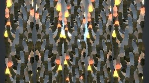 Steam cloud animation. Cartoon white smoke animation, Fog loop background.