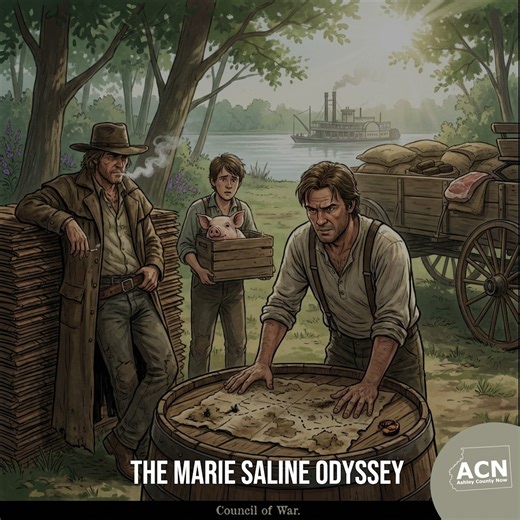 Chapter 18: The Council of War The "Council of War" took place on a stack of cypress shingles behind the livery stable, out of sight of the Clerk and his ledger. Walter had spread his map—now stained with mud, coffee, and egg vinegar—across a barrelhead. He was using a piece of charcoal to draw tactical lines that meant nothing to anyone but himself. "Here is the situation," Walter announced, stabbing the barrel with the charcoal. "We are here. Point Alpha. The objective—the rug—is here. Point B