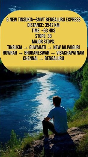 Top 10 Longest Train Journeys in Indian Railways | Distance, Time & Major Stop