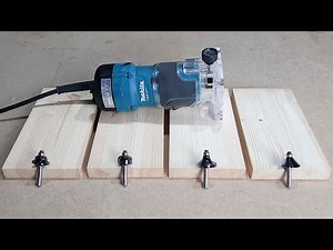 Woodworking DIY router trimmer bit Making 4 Drawer fronts.