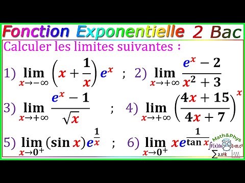 Exponential Function - Exponential Limits - 2 Bac - [Exercise 16]