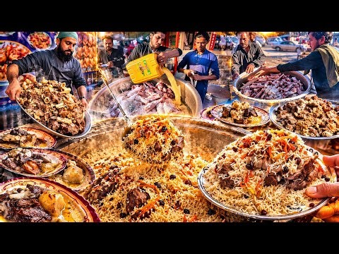 The best food in the world Afghani kabuli pulao and Rosh dumpukht Afghanistan street food