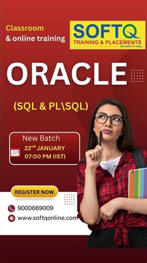 Learn Oracle New Batch at SOFTQ Training & Placements