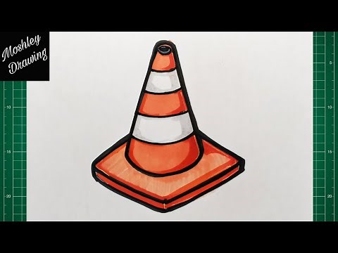 How to Draw a Traffic Cone