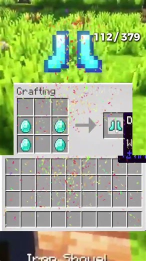 Diamond Boots - Item 112/379. 3 armor points, 429 durability. Full set complete #minecraft