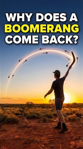 Why Does a Boomerang Come Back 🪃 The Science Is Wild! #boomerang #physics #howitworks