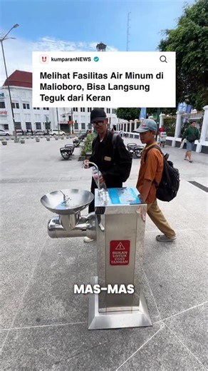 JOGJA on Instagram: "Sudah pernah nyobain minum langsung dari fasilitas air minum gratis di Malioboro? Loc : Malioboro, Jogja"
