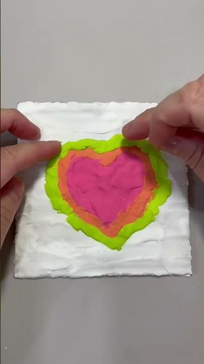 黏土Clay | 情人節DIY_愛情鳥立體黏土畫 #clay #shorts