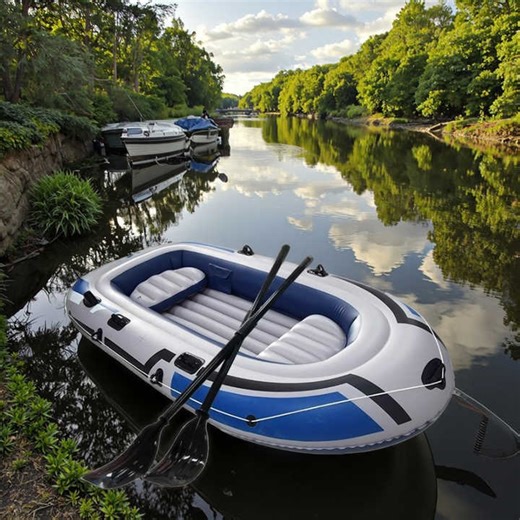 Portable Assault Boat 2/3/4 People Multi-Person Kayak Inflatable Rubber Boat Thick Bottom Drifting Fishing Leisure Rafting