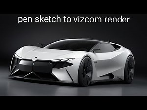 bmw concept sketch to render in vizcom