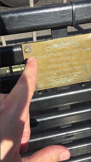 Rik Mayall memorial bench in Hammersmith