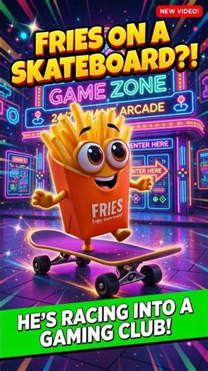 Cute Animated French Fries 🍟Funny Kids Cartoon Snack Story🍟🥳