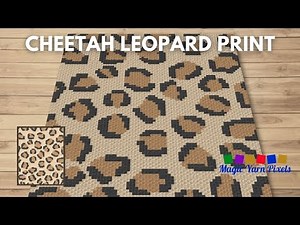 FREE GRAPH Cheetah Leopard Print C2C & Tapestry Crochet Pattern | Magic Yarn Pixels