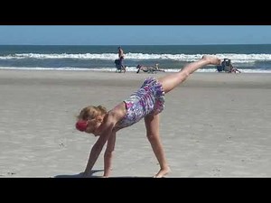 Gymnastics at the beach