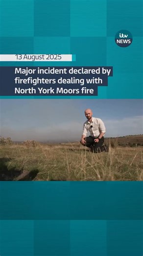 North Yorkshire Fire and Rescue have declared that a fire in the North York Moors national park is now classed as a major incident, as crews work to bring the blaze under control. Twenty appliances have now been sent to the scene on Langdale Moor, near the ballistic missile early warning base at RAF Fylingdales, North Yorkshire Fire Service said. #itvnews #news | ITV News