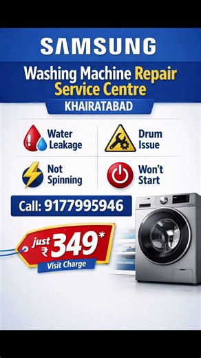 Samsung Washing Machine Repair Service Centre Khairatabad – Fast & Reliable #SamsungRepair