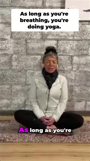 As long as you're breathing, you're doing yoga. Stay present, honor your body, and enjoy the practice! #Yoga #Mindfulness #Meditation #Wellness #Breathe