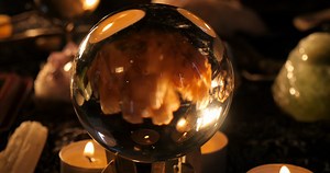 Clairvoyant Mystic With Crystal Ball Stock Footage SBV-316980326 - Storyblocks