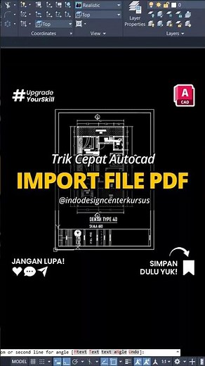 Cara Cepat Import PDF Gambar Kerja ke AutoCAD Tanpa Ribet... #tutorial #desainrumah #arsitektur
