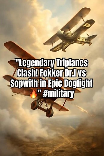 "Legendary Triplanes Clash! Fokker Dr.I vs Sopwith in Epic Dogfight 🔥" #military