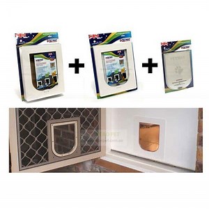 Petway Timber and Security Pet Door Combo Pack (Small)