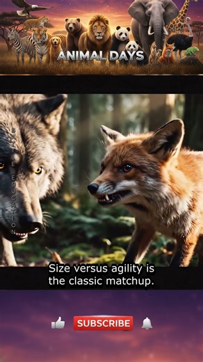 Wolf vs Fox: The Epic Food Fight of the Wild! #Animals #Wildlife #Nature