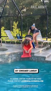 it was probably more fun that way 😩 🤣 #pool #pooljump #vacationrental #poolfail #propertydamage #girlfail #fail | FailArmy