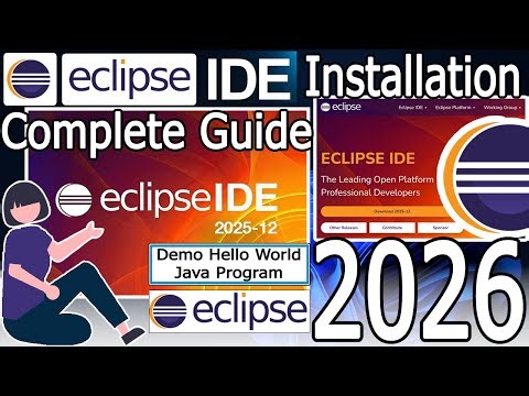 How to install Eclipse IDE on Windows 11 [ 2026 Update ] Java JDK 25 | Java Programming