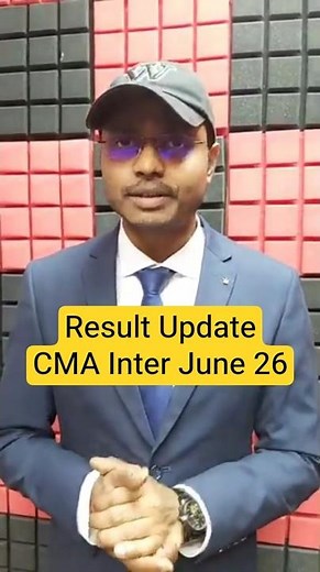 Result Update CMA Inter June 26 | #shorts