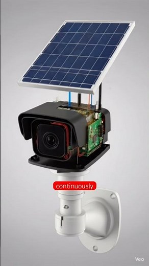 🔋☀️No electricity? No problem!Solar Powered CCTV Cameras keep your home safe 24/7 Smart security 📹