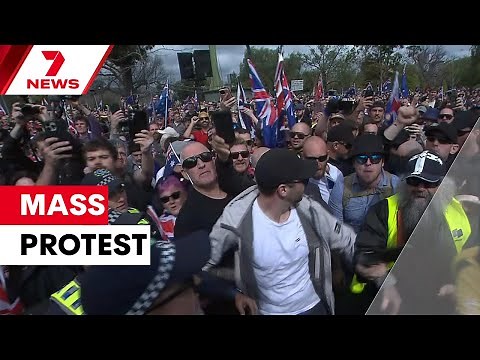 March for Australia: Arrests made as thousands march along Adelaide streets | 7NEWS
