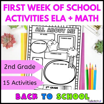 First Week, Day Back to School 15 Activities Getting to Know You 2nd Grade