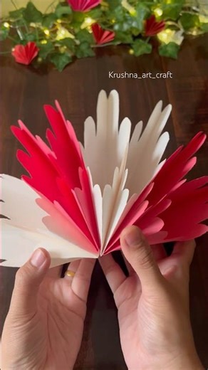 Diy easy paper craft for valentines day ❤️#diy #papercraft #viralshorts #heart #paper #decor #craft