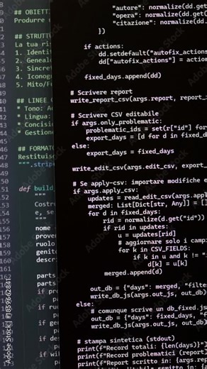 Vibe Coding with AI Chatbot writing python script to parse data and produce CSV files. Artificial intelligence coding script for dataset. Data augmentation with AI models