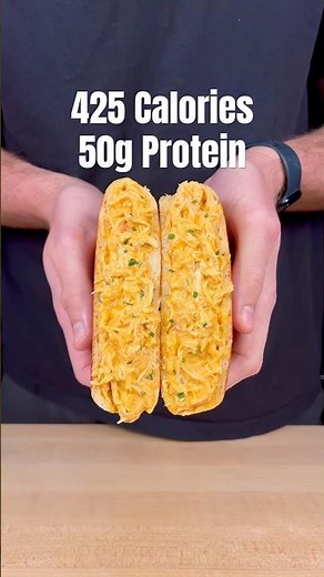 High Protein Buffalo Chicken Hot Pockets with 50g Protein! #easyrecipe #highprotein #mealprep