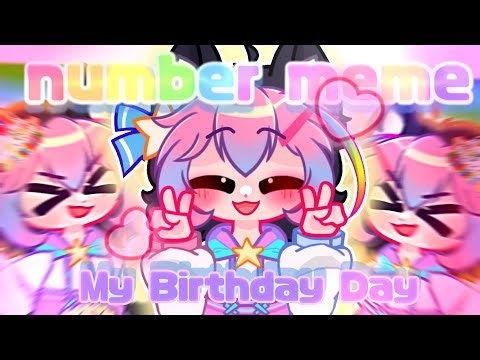 🤯NUMBER MEME 🎈/ GACHA Animation / 🎁 Special Birthday 🎊!!!❤️🧡💛💚💙💜🍉 #kingbirthday #birthday