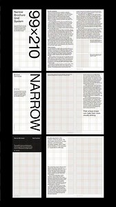 Narrow Brochure Grid System for Adobe InDesign #editorialdesign #typography #adobeindesign