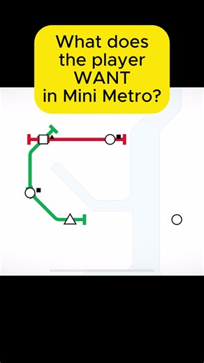 Looking at a game once it’s done, the goal structure often feels obvious, but it’s usually one of the more flexible parts of a game design. Don’t lock your goals in too early - experiment! #gaming #gamedesign #minimetro #gamedesign #gamedev