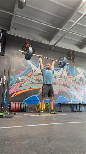 235lbs-Power Clean+Cluster Touch&Go #crossfit