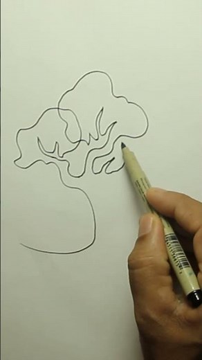 Mastering Minimalism: How to Draw a Tree in One Continuous Line #drawing #arttutorial