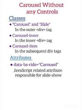 Carousel Without any Controls #carouselwithoutanycontrols #carousel #carouseltypes #css #bootstrap