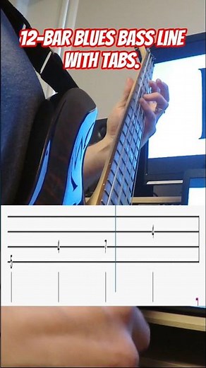 12-Bar Blues Bass Line With Tabs