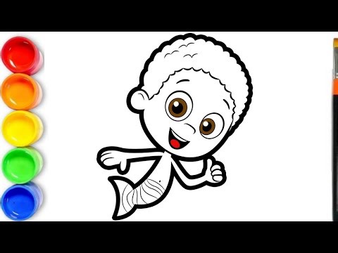 How To draw Bubble Guppies - Goby From Bubble Guppies