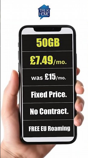 Best SIM-Only Deal in the UK 🔥 50GB for £7.49/month 🔥
