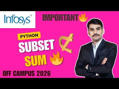 Most Important Infosys DP Question | Subset Sum Problem 🔥This DP Question Can Appear in Infosys OA 😱