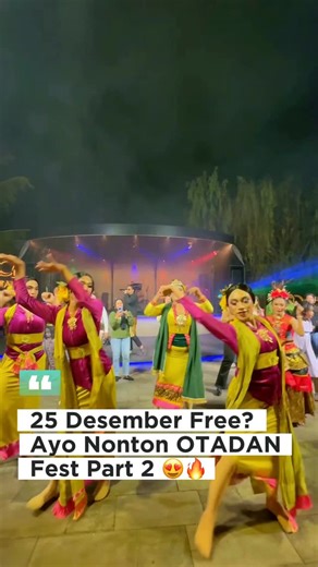 Folk Jogjaa on Instagram: "Siap untuk malam paling spektakuler di @otadanresto? 🎭✨ OTADAN Fest #2 akan kembali hadir dengan: 🔥 Fire Dance 💃 Cabaret Dance 🕊️ Ramayana Dance 🎇 Flash Mob Kembang Api 🎶 Full Live Music by @overnight.entertainment 📅 25 Desember 2025 | 🕓 18.00–22.00 WIB Datang dan rasakan sendiri magisnya panggung OTADAN Fest! 🥳 #jogja #kulinerjogja #makanjogja #restojogja #jogja24jam #jogjahits #folkjogja"
