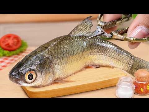 Tasty Seafood Recipe 🐟 How to Cook Miniature Goji–Red Date Steamed Fish by Clover Mini Kitchen